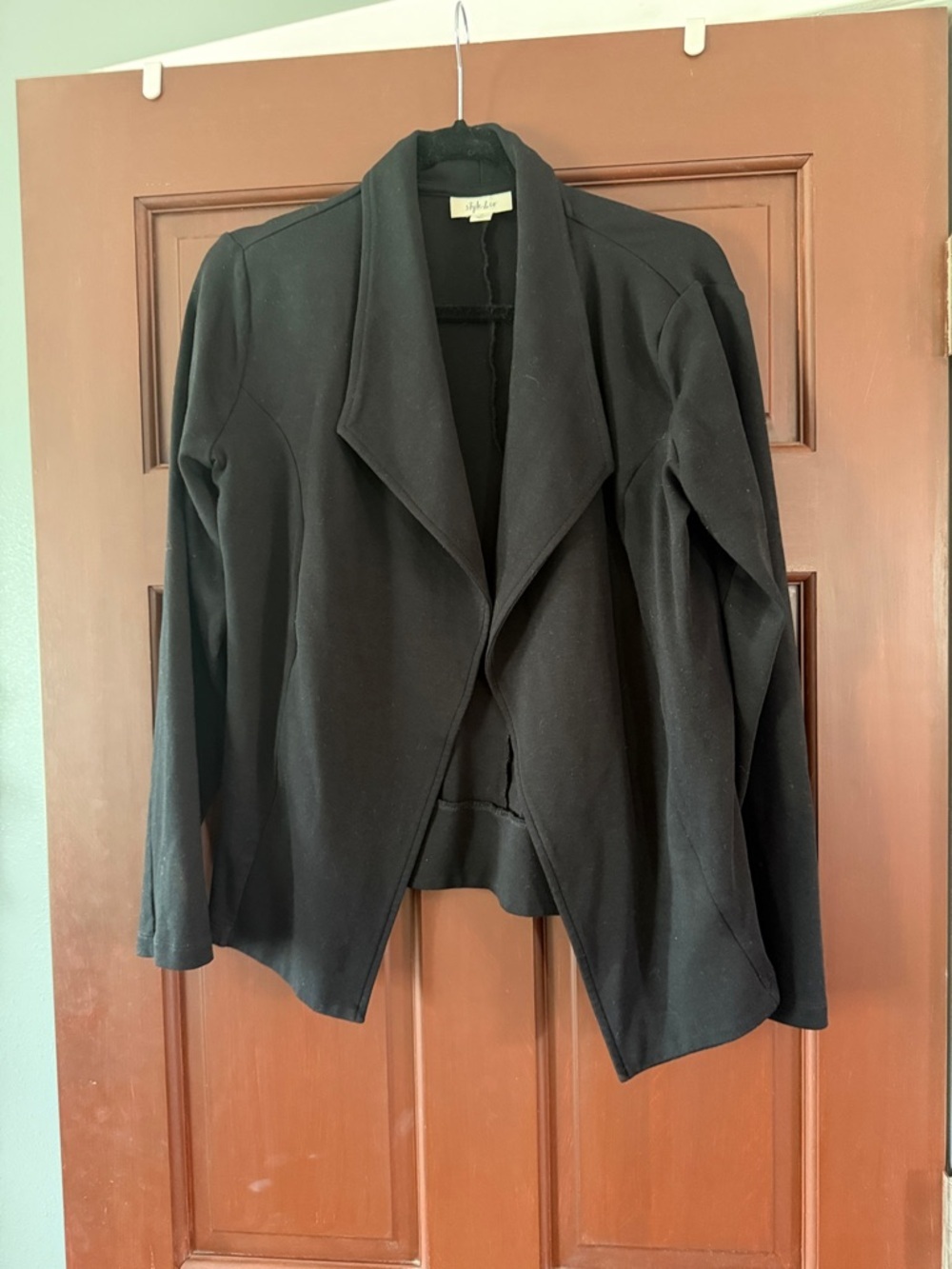 Style & Co. Black Open-Front Blazer Jacket